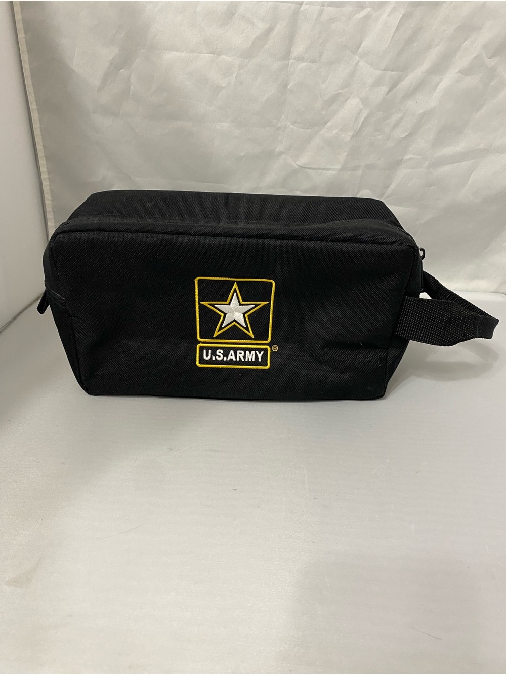 U.S. Army Black Toiletry Bag with Yellow Star Logo
